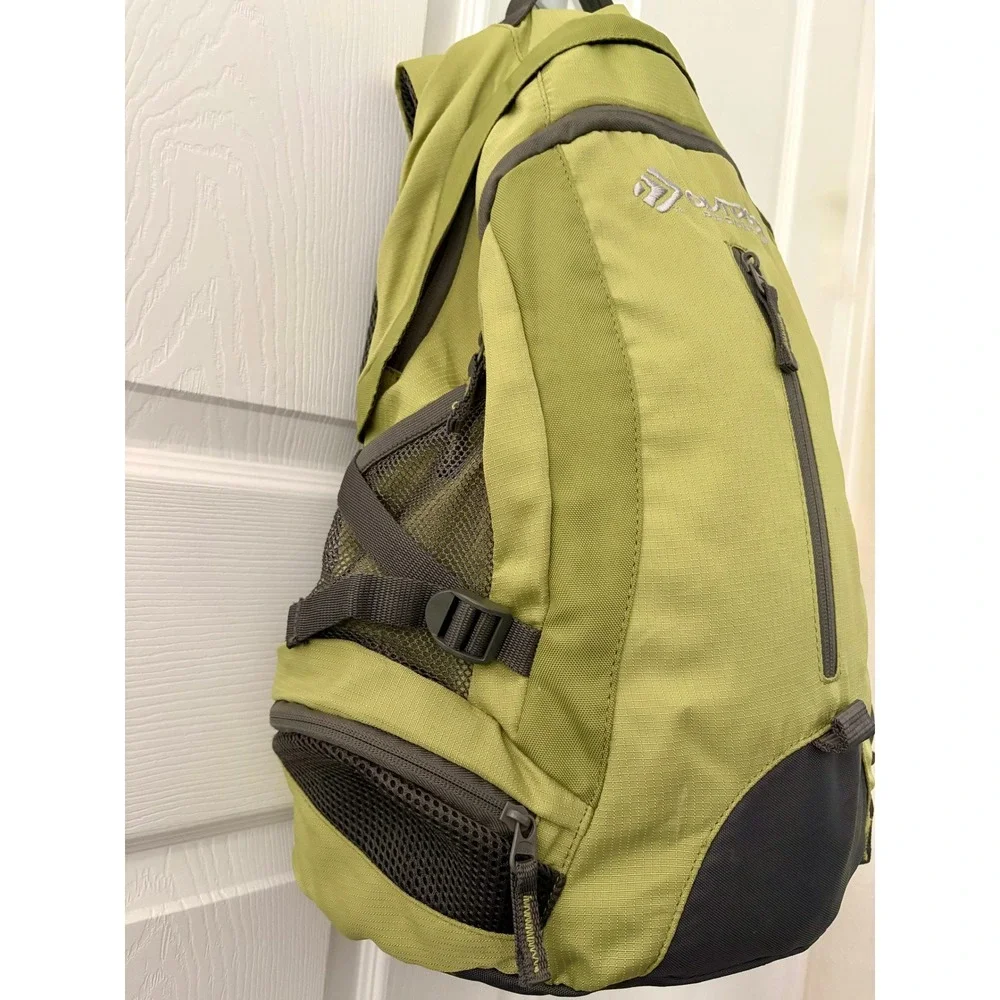 Outdoor Products Backpack Lime Green Ripstop Nylon Hiking School Bag 18in